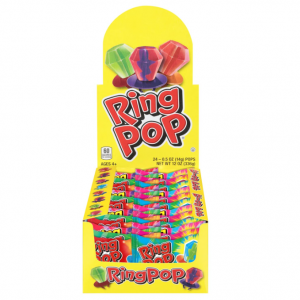 Ring Pop 水果口味鑽石戒指糖 24個 @ Amazon