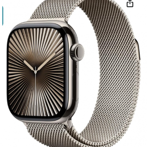 Apple Watch Series 10 [GPS + Cellular 42mm case] Smartwatch with Natural Titanium Case for $719