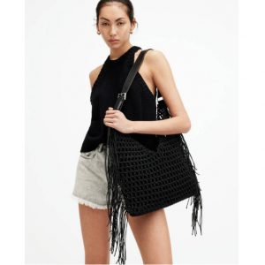 Sabine Crochet Shoulder Bag @ Allsaints