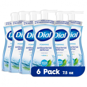 Dial Antibacterial Foaming Hand Wash, 7.5 fl oz (Pack of 6) @ Amazon