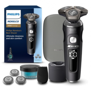 Philips S9000 Prestige 高级剃须刀套装 SP9840/90 带清洁桶 替换刀片