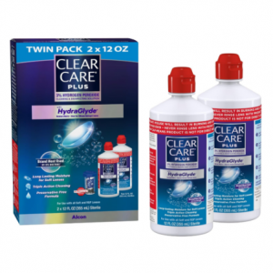 Clear Care Plus Cleaning Solution with Lens Case, Twin Pack, Multi, 12 Oz, Pack of 2 @ Amazon