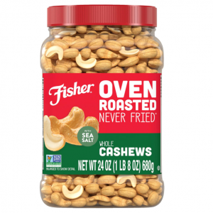 Fisher Oven Roasted Never Fried Whole Cashews, 24 Ounces (Pack of 1) @ Amazon