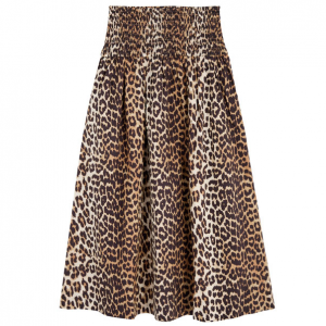 GANNI 豹纹半身裙