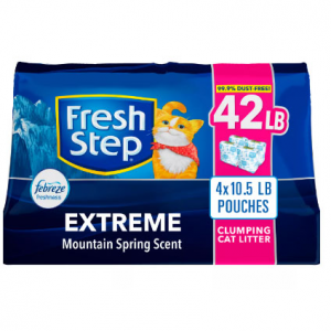 Fresh Step® Extreme with Febreze™ Clumping Clay Cat Litter - Mountain Spring Scented, Low Dust