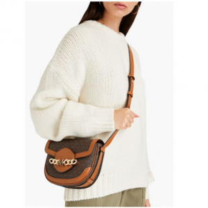 72% Off Michael Kors Hally Logo-print Faux Leather Shoulder Bag @ THE OUTNET APAC