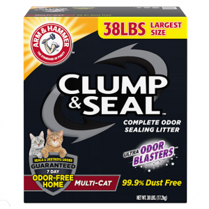 Arm & Hammer多猫防臭密封猫砂38 lbs.