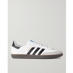 ADIDAS ORIGINALS Samba Suede-Trimmed Leather Sneakers
