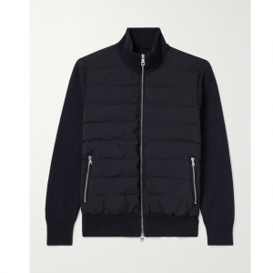 MR P. Shell and Knitted Cotton Padded Down Jacket