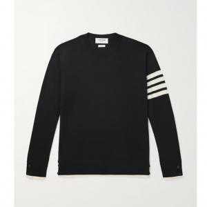 THOM BROWNE Striped Merino Wool Sweater
