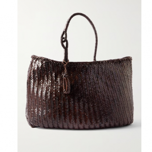 LEMAIRE XL Embellished Woven Leather Tote Bag