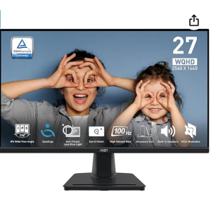 26% off MSI PRO MP275Q 27 Inch WQHD Office Monitor @Amazon