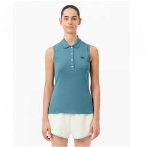 Lacoste Women's Slim Fit L.12.D Sleeveless Stretch Polo