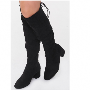 64% Off Faux Suede Knee-High Boots @ Forever 21