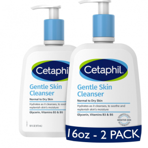 Amazon Cetaphil丝塔芙温和洁面16 oz双瓶装热卖 适合敏感干性肌肤