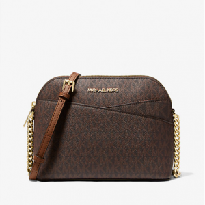 Michael Kors Jet Set Travel Medium Logo Dome Crossbody Bag