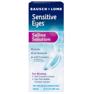 Sensitive Eyes Saline Solution from Bausch & Lomb, 12 Fl Oz (355 mL) @ Amazon