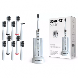 Sonic FX Solo & Duo Toothbrush with 10 Brush Heads & 1 Interdental Head @ Groupon