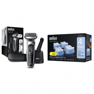 Braun Electric Razor for Men Flex Head Foil Shaver with Precision Beard Trimmer, 4 Count @ Amazon