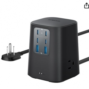 Amazon - Anker 9合1 100W 3AC 4C2A 充电站 带300J浪涌保护，直降$20