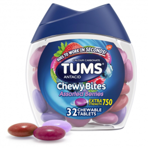 TUMS Chewy Bites Antacid Tablets for Chewable Heartburn Relief - 32 Count @ Amazon