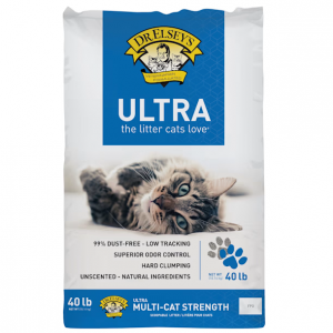 Dr. Elsey's 超级结块粘土多猫猫砂, 40 lbs.