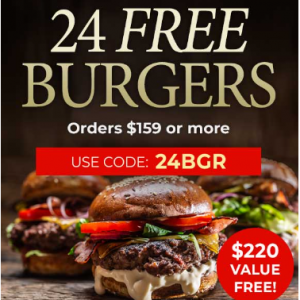 Exclusive Burger Offer! 24 Free Gourmet Steak Burgers with Order of $159+ @ Chicago Steak Comp