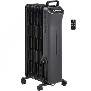 Amazon Basics Portable Digital Radiator Heater with 7 Wavy Fins and Remote Control @ woot