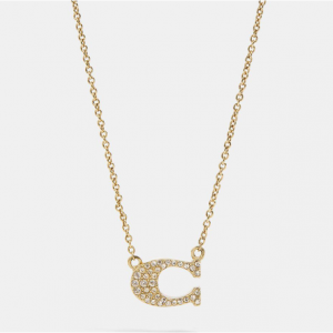Coach Pave Signature Necklace