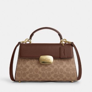 Coach Eliza Top Handle Bag In Signature Canvas