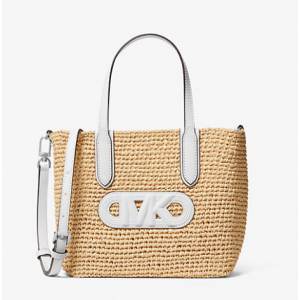 50% Off Eliza Extra-Small Empire Logo Straw Tote Bag @ Michael Kors UK