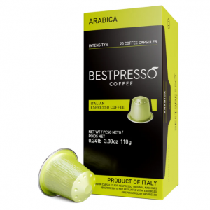 Bestpresso Arabica 中度烘焙咖啡胶囊 含咖啡因 OU 20 粒