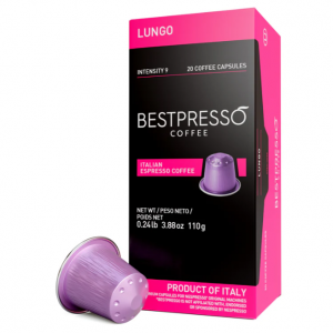 Bestpresso Lungo 深度烘焙咖啡胶囊 含咖啡因 OU 20 粒