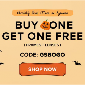 Halloween Sale: Buy One Get One Free (Frames + Lenses) @ Glasses Shop