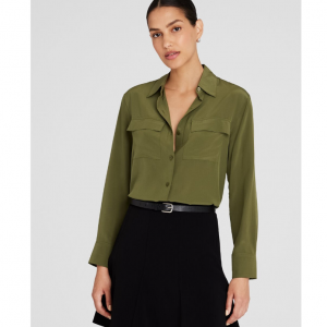 Club Monaco Utility 女士真丝衬衫