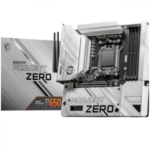 适用于 AMD AM5 CPU 的 MSI B650M PROJECT ZERO mATX 主板