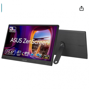 Amazon - ASUS ZenScreen MB166CR 16" 1080P IPS USB-C 便攜屏幕，7.1折