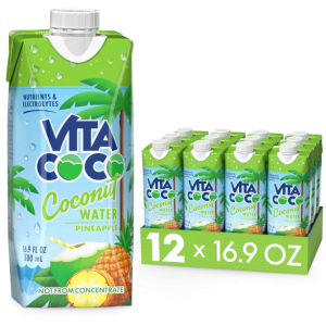 Vita Coco Coconut Water, Pineapple, 16.9 Fl Oz (Pack of 12) @ Amazon