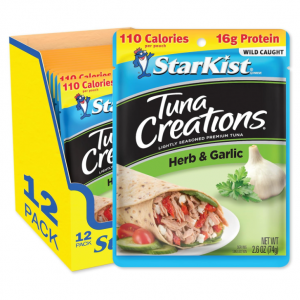 StarKist Tuna Creations, Herb and Garlic, 2.6 oz pouch (Pack of 24) @ Amazon