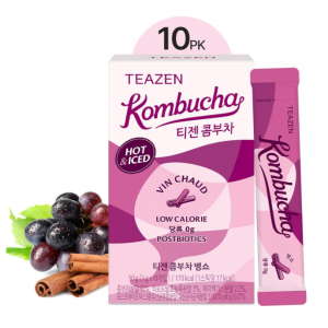 TEAZEN Mulled Wine Kombucha Tea, Spice Tea, 10 Sticks, 1.76oz @ Amazon