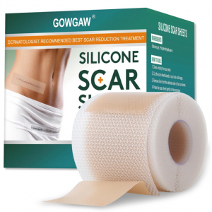 Gowgaw Medical Grade Silicone Scar Sheets, Silicone Scar Tape (1.6”x 60” Roll-1.5M) @ Amazon