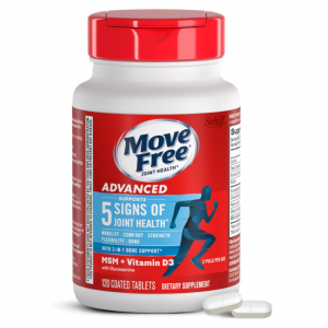 Move Free 藍瓶維骨力 添加MSM+D3 120粒 @ Amazon