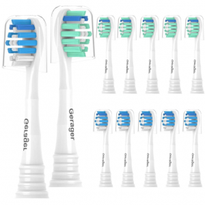 GERAGER Replacement Toothbrush Heads for Philips Sonicare Replacement Heads, 12 Packs @ Amazon