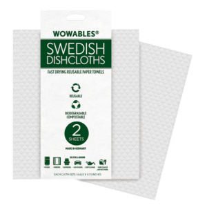 Wowables, Swedish Dish Cloths on a Roll, Reusable & Biodegradable Paper Towels for $1.49 