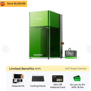 xTool F1 Ultra 20W 光纖和二極管雙激光雕刻機