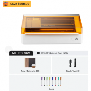 10W xTool M1 Ultra: The World's First 4-in-1 Craft Machine