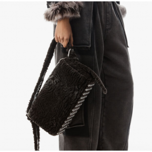 Alexander Wang - Ricco Medium Flap Bag In Lamb Shearling For $1395