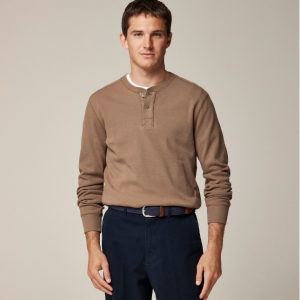 J.Crew Heritage brushed rib-knit henley