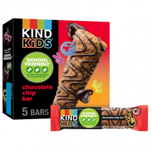 KIND Kids Chocolate Chip Bar, Tree Nut Free, Peanut Free, 6.2 oz Box (5 Bars) @ Amazon