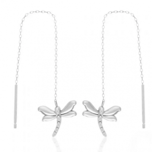 60% Off Sterling Silver Dragonfly Threader Drop Earrings @ SHIELS AU